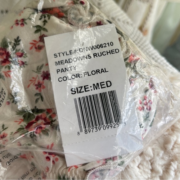 🌹 Daydream Nation LA “Meadows” Ruched Brazilian Panty Floral boutique lingerie - Picture 9 of 11